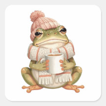 Cozy Winter Frog & Coffee Aesthetic