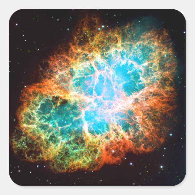 Adesivo Quadrado Crab Nebula Sticker (Frente)
