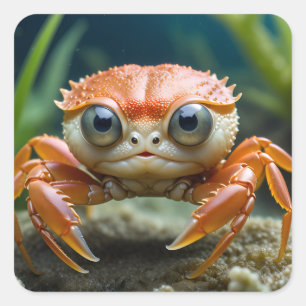 Adesivo Quadrado Crabby Kid