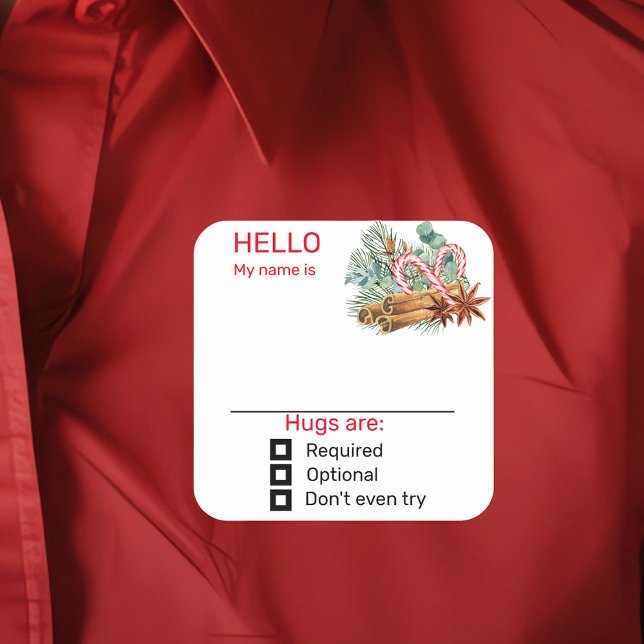 Adesivo Quadrado Crachá de festas engraçadas (Criador carregado)