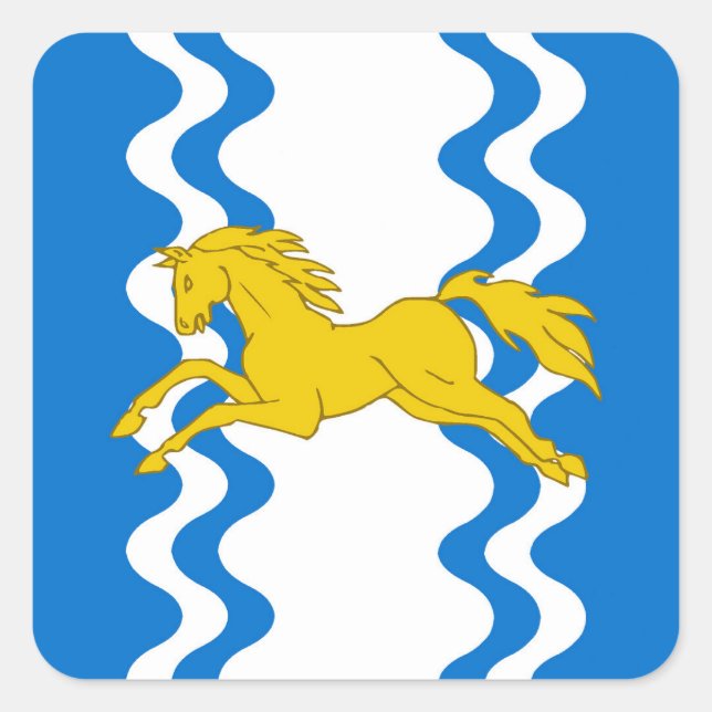 Adesivo Quadrado Crachá de Populace Ritterwald da SCA (Frente)