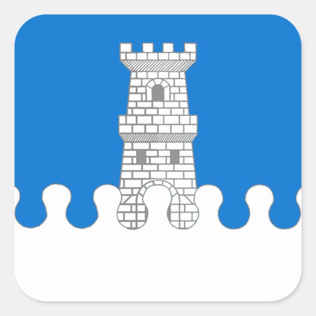 Adesivo Quadrado Crachá de Populações de Cães Desumanos SCA (Frente)