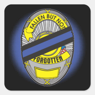 Adesivo Quadrado Crachá fino de Blue Line