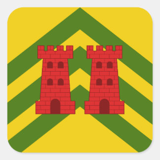 Adesivo Quadrado Crachá Populacional de Cloondara