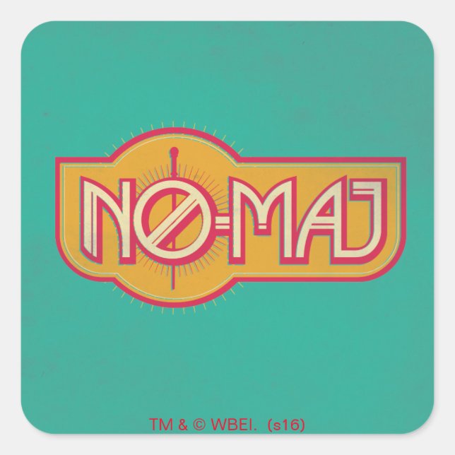 Adesivo Quadrado Crachá Red & Yellow NO-MAJ™ (Frente)