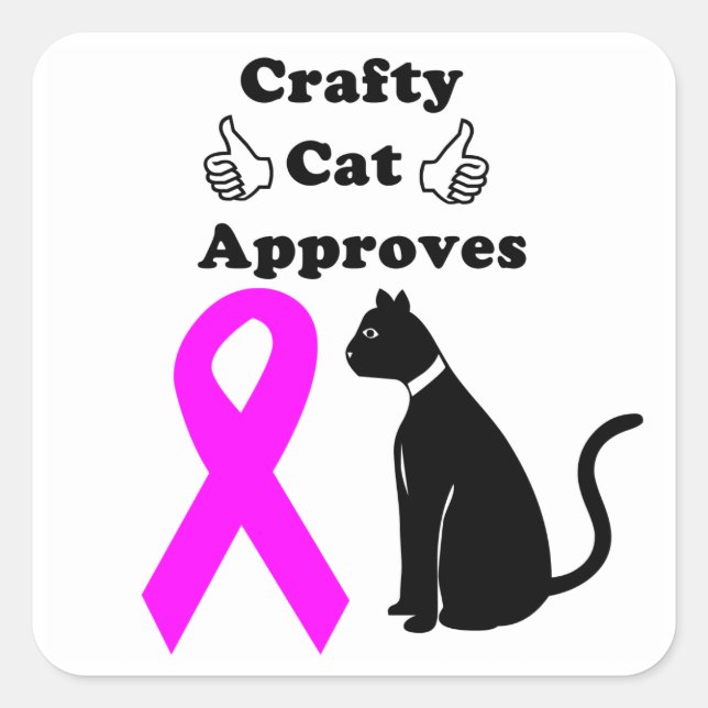 Adesivo Quadrado Crafty Cat BCA Sticker (Frente)
