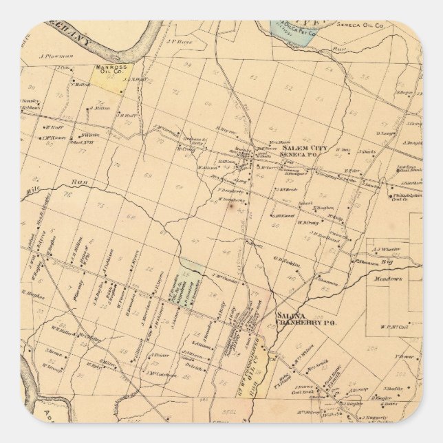 Adesivo Quadrado Cranberry Township (Frente)