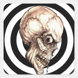 ADESIVO QUADRADO CRÂNIO
