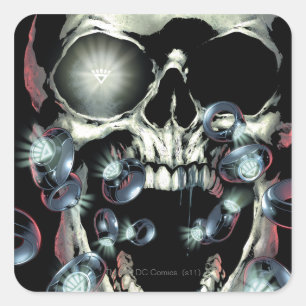 Adesivo Quadrado Crânio e anéis - cor