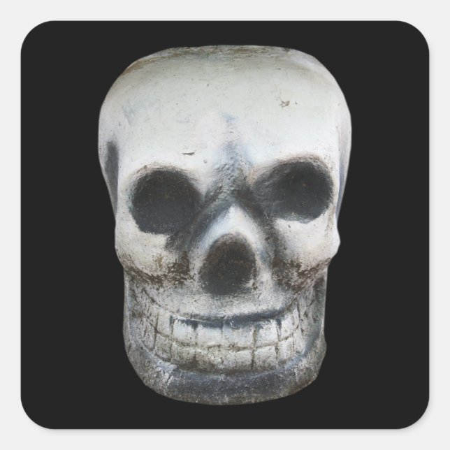 Adesivo Quadrado Crânio Tailandês (Frente)