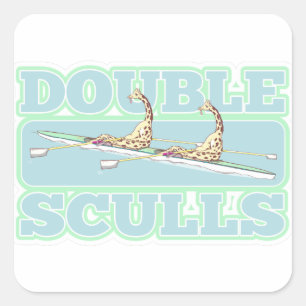 Adesivo Quadrado Crânios duplos