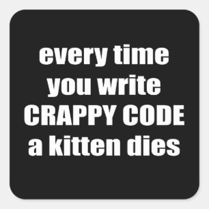 Adesivo Quadrado Crappy code