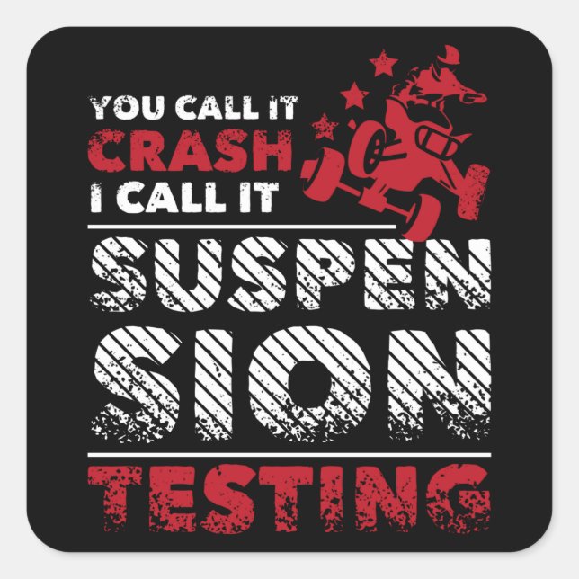 Adesivo Quadrado Crash ATV Quad (Frente)