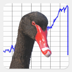 Adesivo Quadrado Crash do mercado Swan Negro