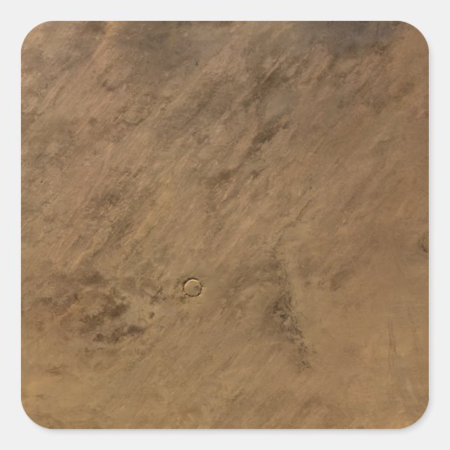 Adesivo Quadrado Cratera de Tenoumer na Mauritânia (Frente)