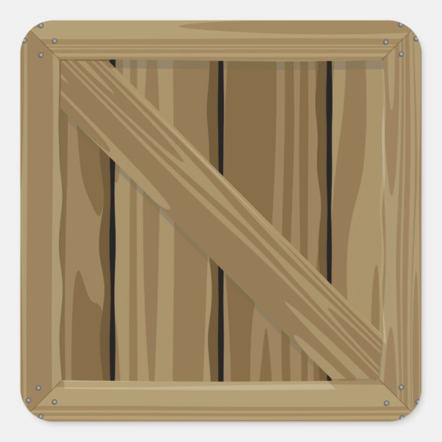 Adesivo Quadrado Crato de Cartoon (Frente)