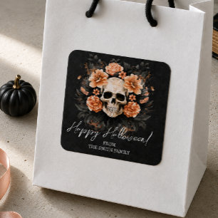 Adesivo Quadrado Cravo Floral Vintage Personalizado