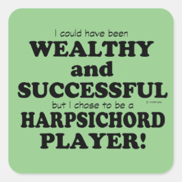 Adesivo Quadrado Cravo Vinheta Quadrada Saudável e Bem-Sucedido