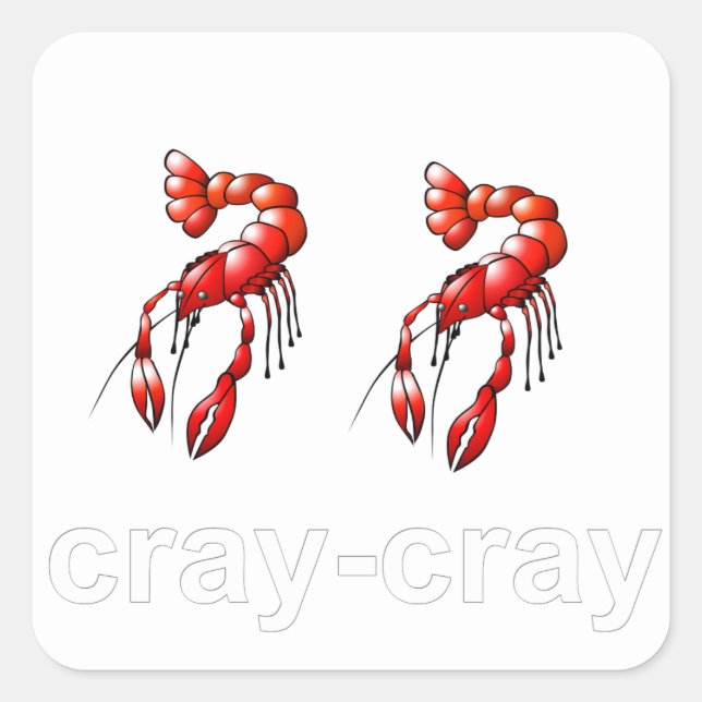 Adesivo Quadrado Cray Cray (Frente)