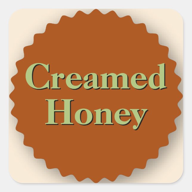 Adesivo Quadrado Creamed Honey Goldenrod (Frente)