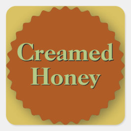 Adesivo Quadrado Creamed Honey Jar Amber