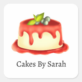 Adesivo Quadrado Creamy Panna Cotta