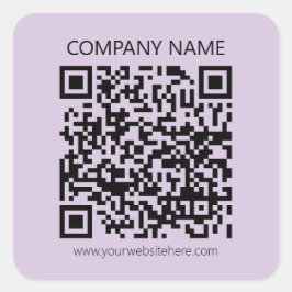 Adesivo Quadrado Create a QR Code | Pale Lavender Violet