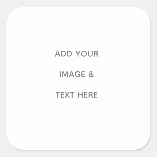 Adesivo Quadrado Create Your Own white  (Frente)