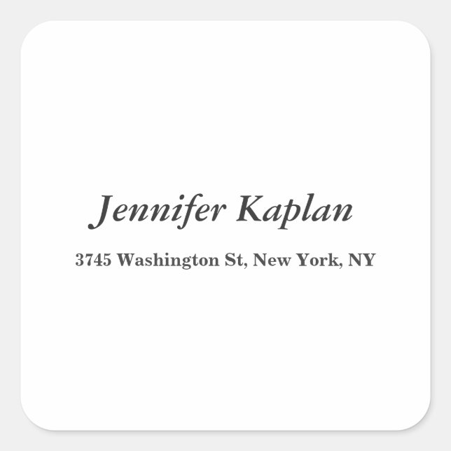 Adesivo Quadrado Creative Classical White Minimalist Professional (Frente)