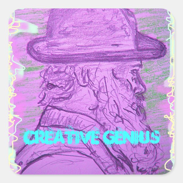 Adesivo Quadrado Creative Genius (Frente)