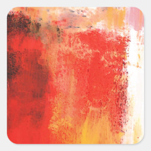 Adesivo Quadrado Creative Red Abstrato
