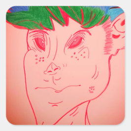 Adesivo Quadrado Creature Features Animation Square Stickers