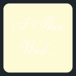 Adesivo Quadrado Creme de Convites para Casamento<br><div class="desc">Creme de Casamento de Cores, Creme de Casamento e Selos de Envelope de Convite Branco - Especialistas em Planejamento de Casamentos tentam decifrar: quem tem as mais belas focas de casamento? Esses bonitos e personalizados Atalhos de Envelope de Casamento de Designer e Convites Brancos saem do cúmplice dos postais de...</div>