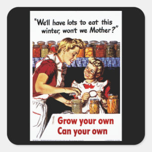 Adesivo Quadrado Cresça Sozinho, Pode