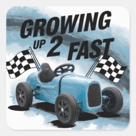 Adesivo Quadrado Crescendo 2 Festa de aniversário Rápida