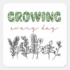Adesivo Quadrado Crescendo Todos Os Dias