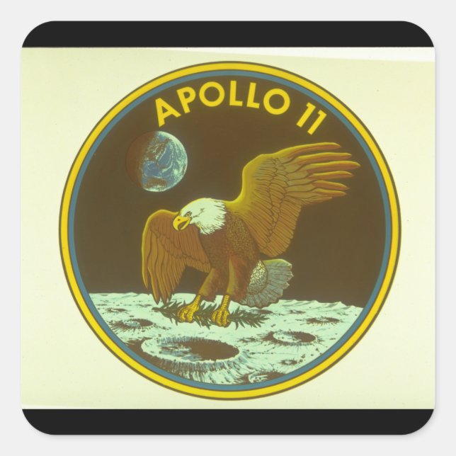 Adesivo Quadrado Crest para Apollo Mission_Space (Frente)