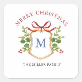 Adesivo Quadrado Crestão com folhagens Feriados