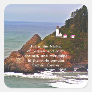 Adesivo Quadrado Criações Cristãs do Mar do Farol