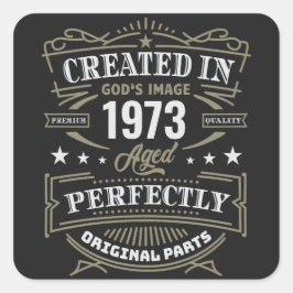 Adesivo Quadrado Criado na imagem de Deus personalizada