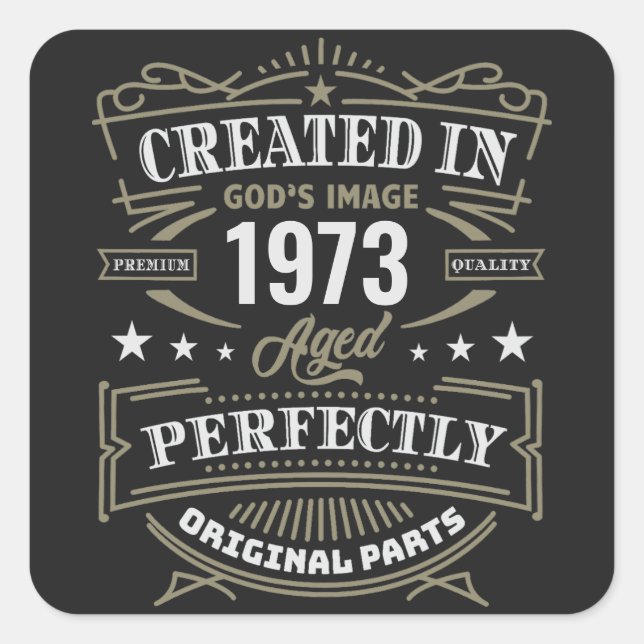 Adesivo Quadrado Criado na imagem de Deus personalizada (Frente)