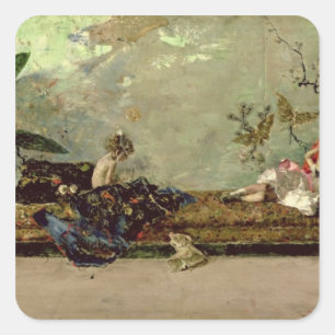 Adesivo Quadrado Crianças do Pintor no Salão Japonês