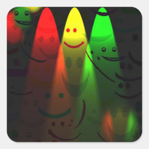 Adesivo Quadrado Crianças Felizes Halloween Espíritos Fantástico