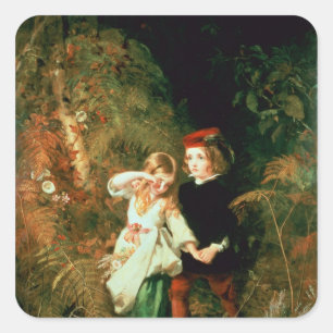 Adesivo Quadrado Crianças na Madeira