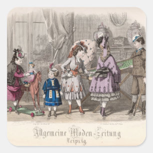 Adesivo Quadrado Crianças no jogo