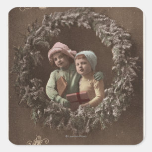 Adesivo Quadrado Crianças pequenas em Armclasp