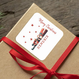 Adesivo Quadrado Crianças Personalizadas Nozes Natal