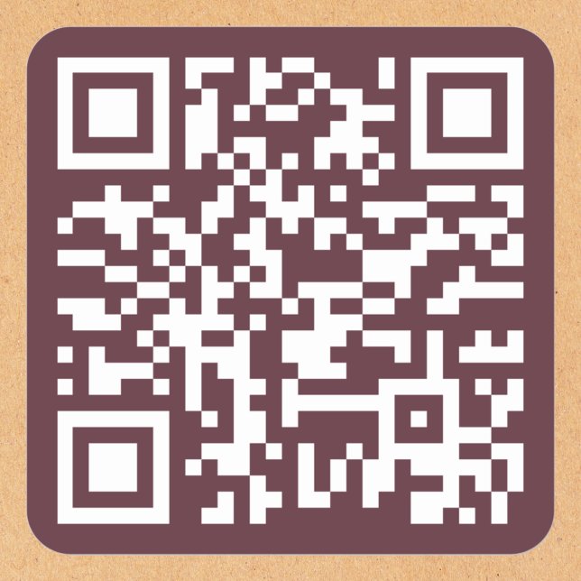 Adesivo Quadrado Criar Código QR do Site do Proprietário de Pequena (Create Custom Small Business Owner Website QR Code Square Sticker)