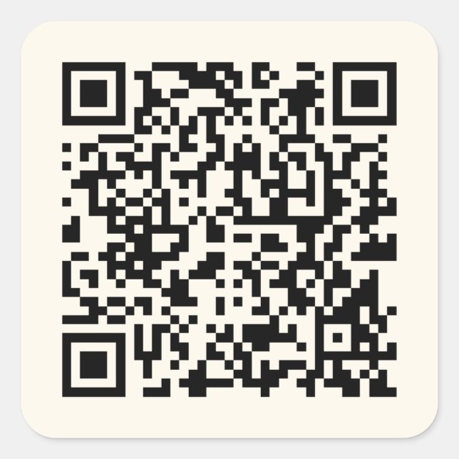 Adesivo Quadrado Criar instantaneamente um código QR | Editável em  (Frente)