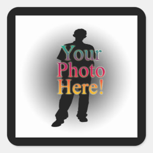 Adesivo Quadrado Criar sua própria foto personalizada costume